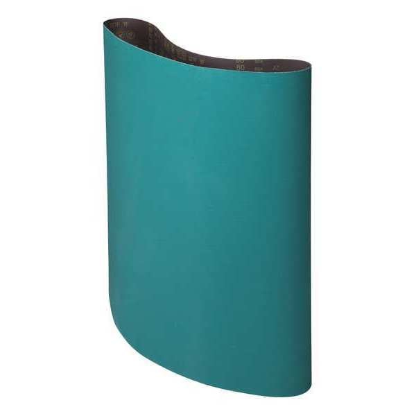 Sanding Belt, Coated, 37 in W, 60 in L, 80 Grit, Medium, Zirconia Alumina, 577F, Green