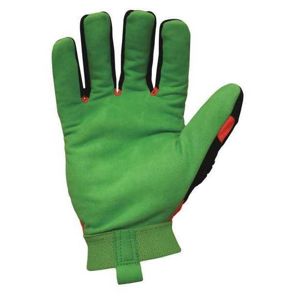 Impact Gloves, M, Hi-Vis Orange/Green, PR
