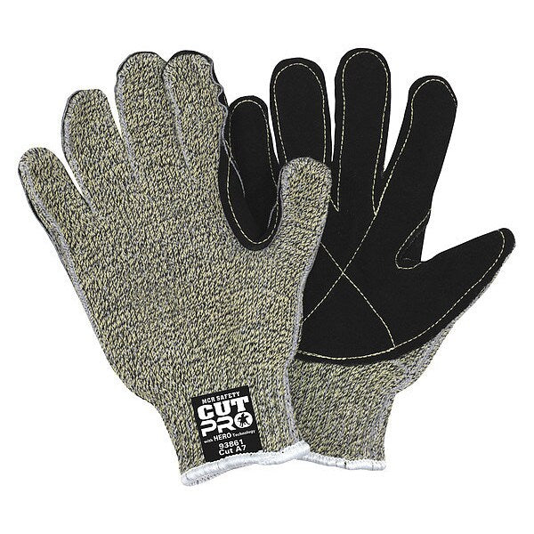 Cut Resistant Gloves, A7 Cut Level, Uncoated, L, 1 PR
