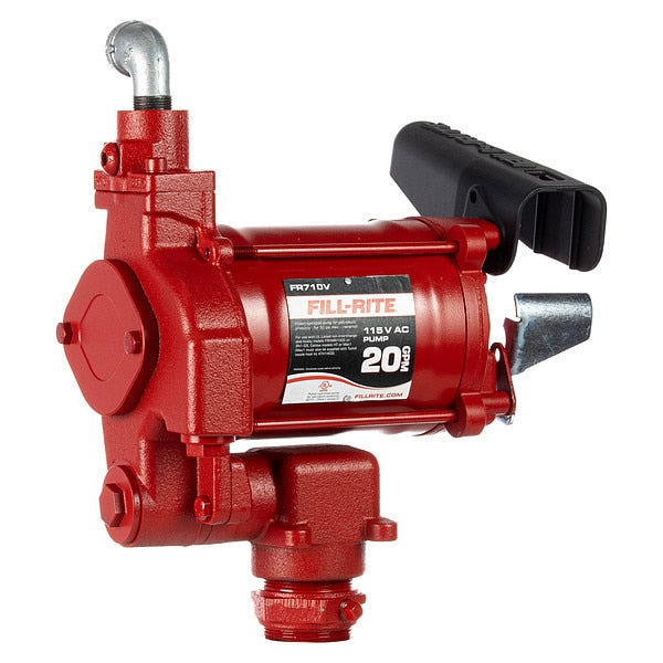 Fuel Transfer Pump, 115VAC, 19 GPM, 1/3 HP, Cast Iron, 1-1/4