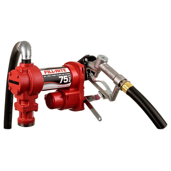 Fuel Transfer Pump, 24VDC, 20 GPM, 1/4 HP, Cast Iron, 1