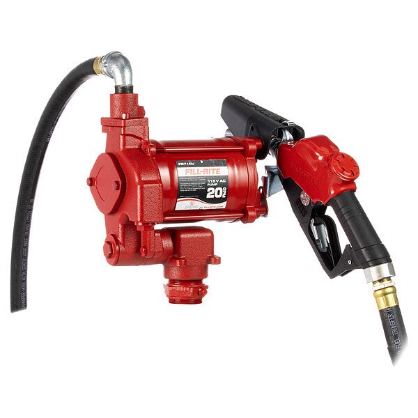 Fuel Transfer Pump, 115VAC, 19 GPM, 1/3 HP, Cast Iron, 1-1/4