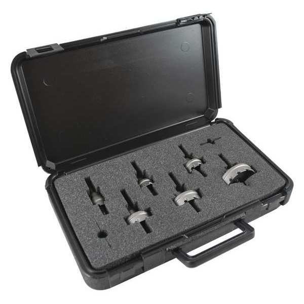 Carbide Hole Cutter Kit, 9 Pcs., 6 Teeth