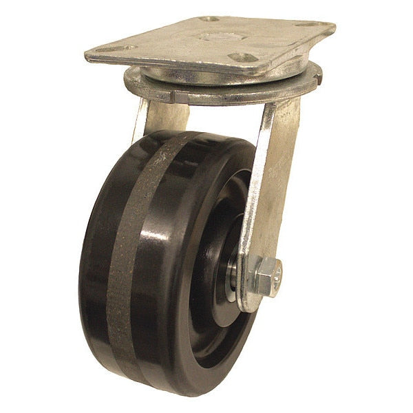 Standard Plate Caster, Swivel, 2000 lb.