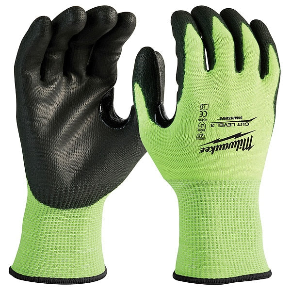 High Visibility Cut Level 3 Polyurethane Dipped Gloves - S