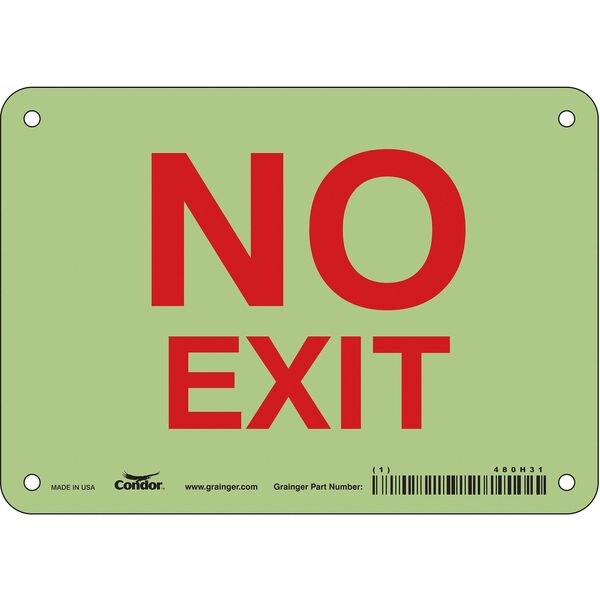 Safety Sign, 5 in x 7 in, Polyethylene