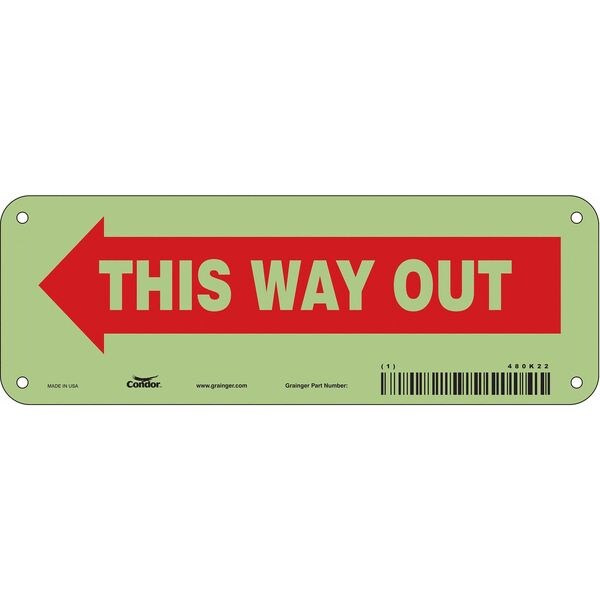 Safety Sign, 3 1/2 in H, 10 in W, Polyethylene, Vertical Rectangle, English, 480K22