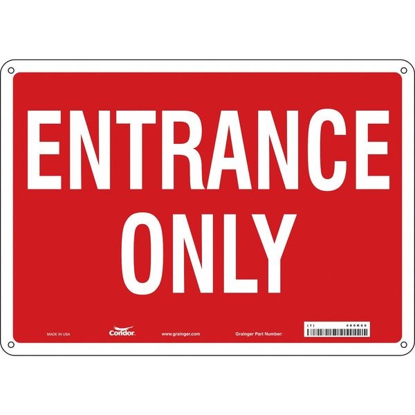 Safety Sign, 10 in Height, 14 in Width, Aluminum, Horizontal Rectangle, English, 480K66