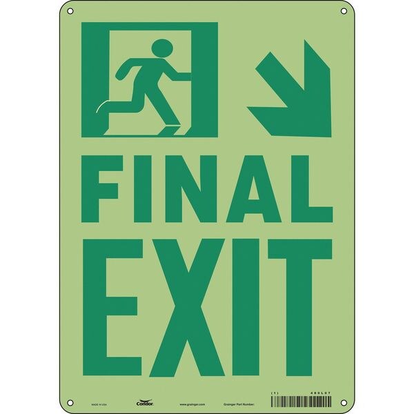 Safety Sign, 14 inx10 in, Aluminum