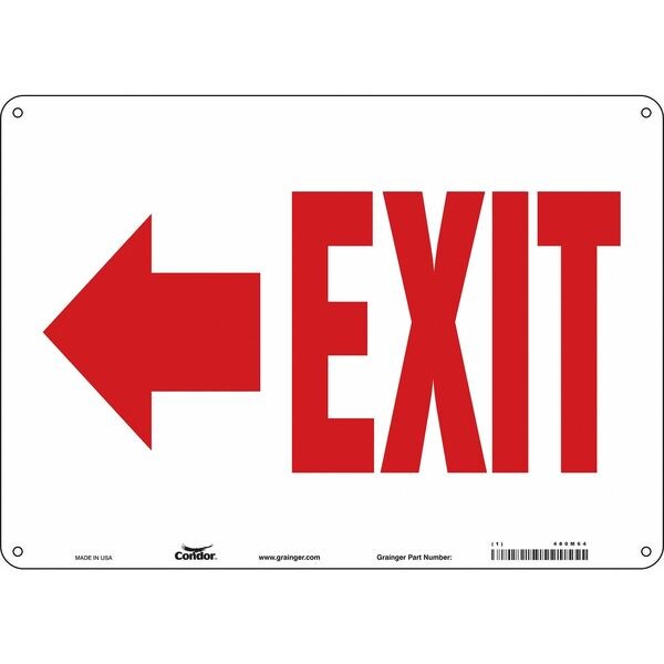 Safety Sign, 10 in x 14 in, Polyethylene