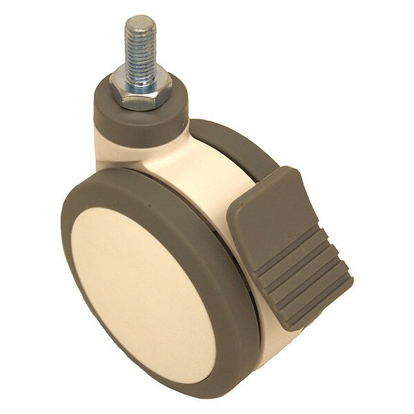 Stem Caster, 220 lb. Ld Rating, Gray Wheel