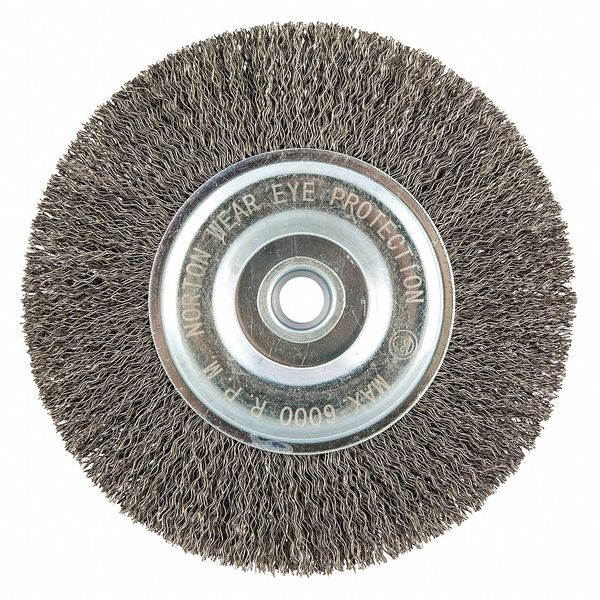 Wire Wheel Brush, Crimped, Carbon Steel