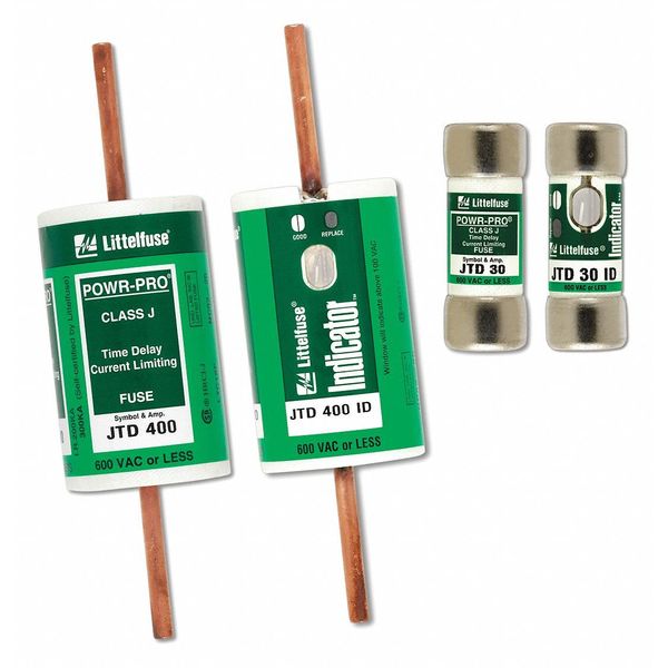 Fuse, Time Delay, 1A, JTD Series, 600VAC, 300VDC, 2-1/4