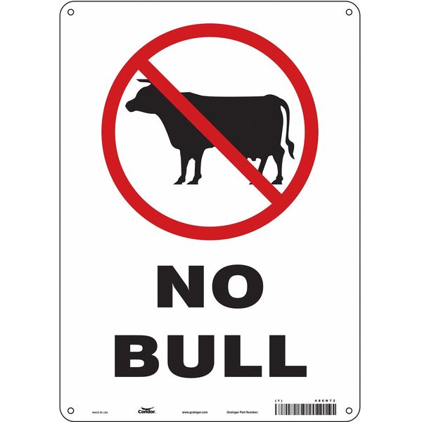 Safety Sign, 14 in Height, 10 in Width, Aluminum, Vertical Rectangle, English, 486N72
