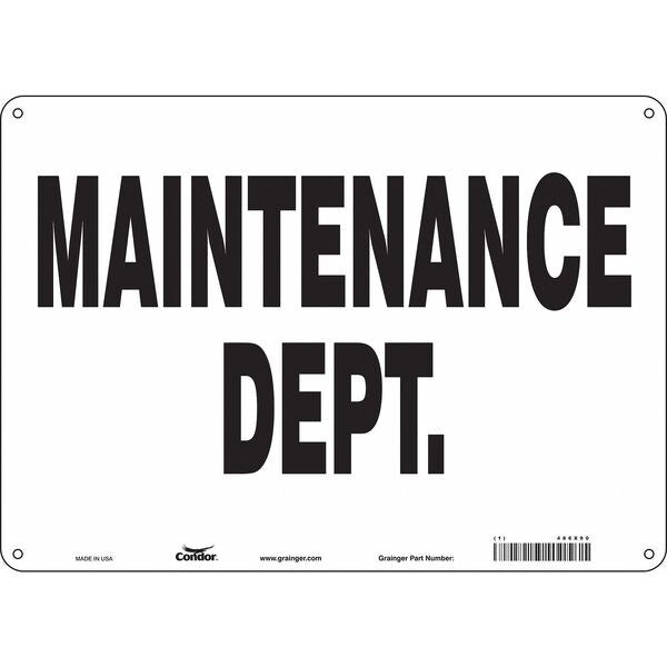 Safety Sign, 10 in Height, 14 in Width, Aluminum, Horizontal Rectangle, English, 486X90