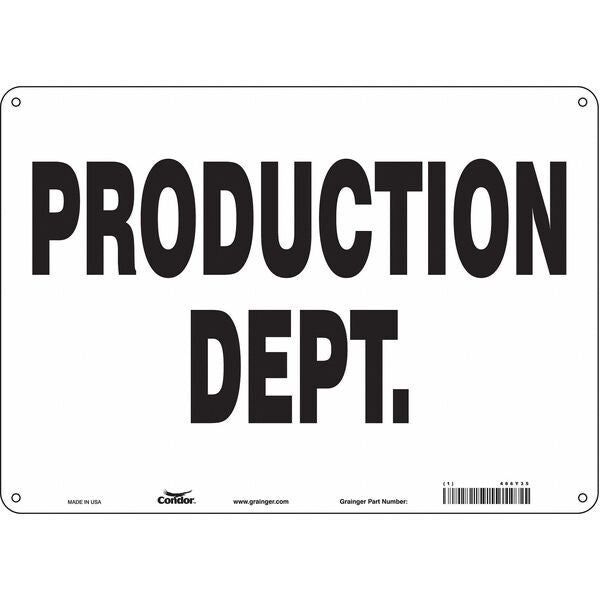 Safety Sign, 10 in Height, 14 in Width, Aluminum, Horizontal Rectangle, English, 486Y35