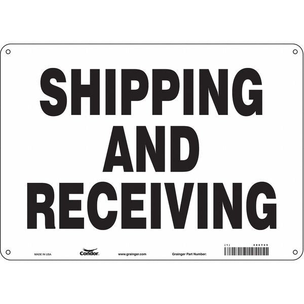 Safety Sign, 10 in Height, 14 in Width, Aluminum, Horizontal Rectangle, English, 486Y69