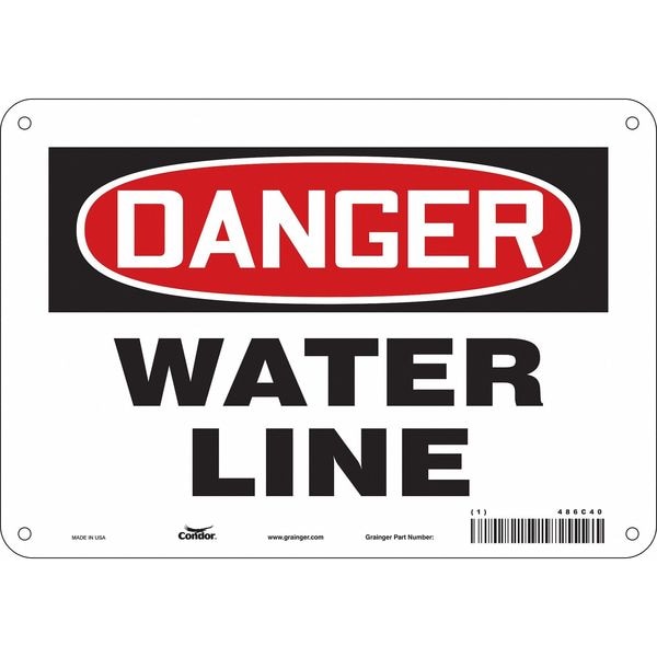 Safety Sign, 7 in Height, 10 in Width, Aluminum, Vertical Rectangle, English, 486C40