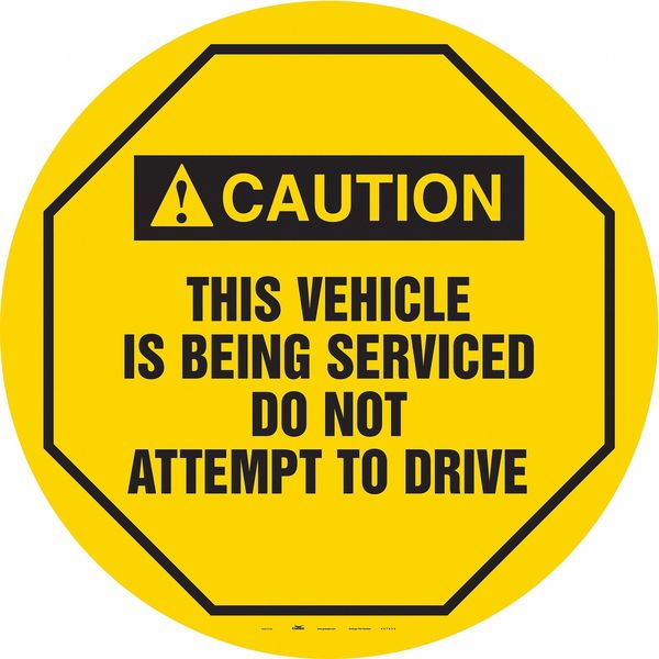 Traffic Sign, 24 in H, 24 in W, Vinyl, Circle, English, 487D52