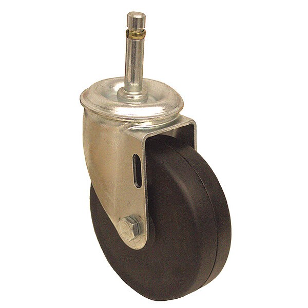 Stem Caster, 150 lb. Load, Black Wheel