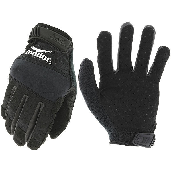 Mechanics Gloves, XL, Black, Single Layer and Seamless, Polyester