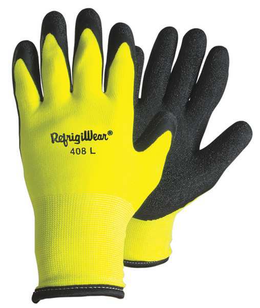 Hi-Vis Cold Protection Gloves, Terry Lining, XL