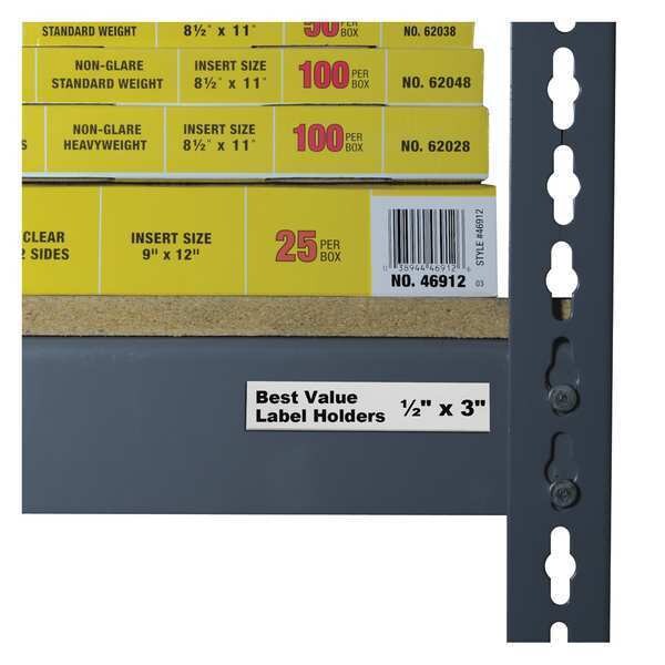 Label Holder, Self Adhesive, 1/2