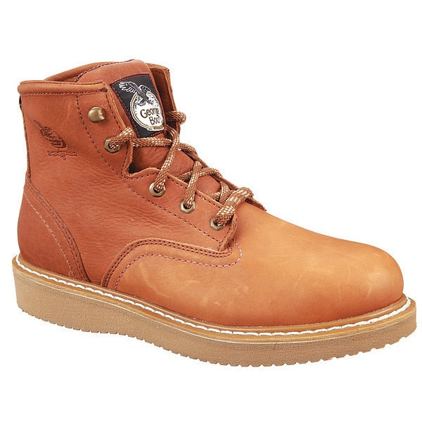Size 14 Men's 6 in Work Boot Steel Work Boot, Light Brown