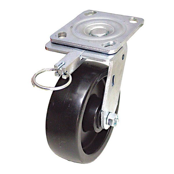 Standard Plate Caster, Swivel, 650 lb.