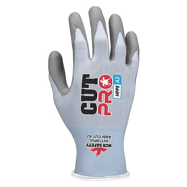 Cut Resistant Coated Gloves, A2 Cut Level, Polyurethane, XL, 1 PR