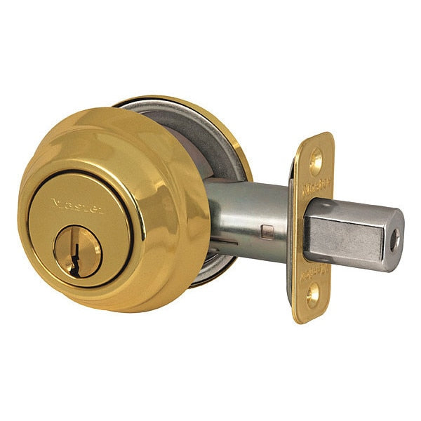 Deadbolt, Polished Brass, Single Cylinder
