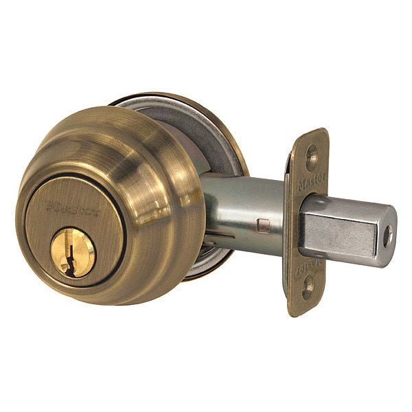 Deadbolt, Antique Brass, Single Cylinder