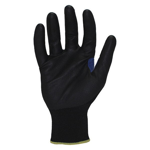 Foam Nitrile Coated Gloves, Palm Coverage, Black, 2XL, PR
