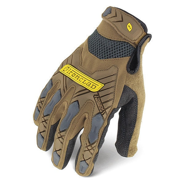Impact Resistant Gloves, Sz 2XL, Brown, PR