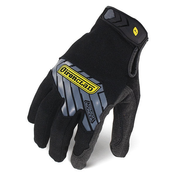 Mechanics Touchscreen Gloves, XL, Black/Silver, Reinforced, Polyester