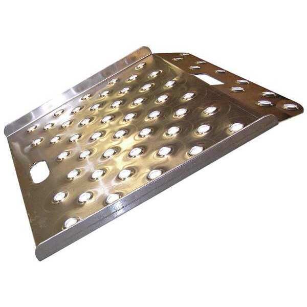 Curb Ramp, Aluminum, 27 In. W, 27 In. L