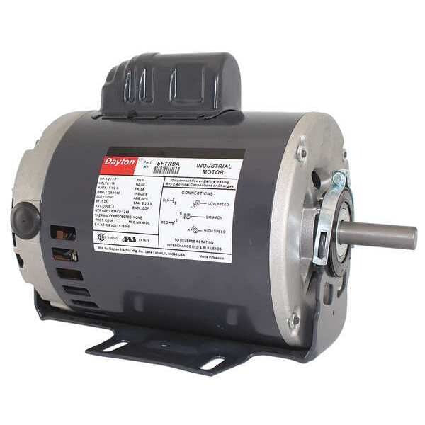 Capacitor-Start General Purpose Motor, 1/2, 1/7 HP, 115V AC Voltage, 56 Frame