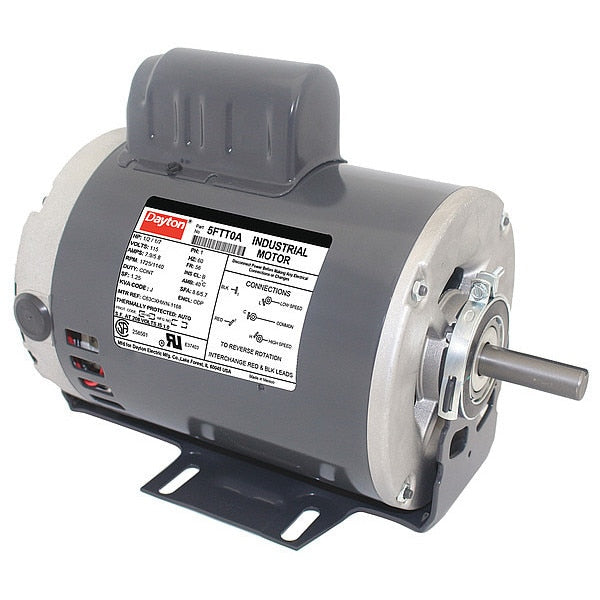 Capacitor-Start General Purpose Motor, 1/2, 1/7 HP, 115V AC Voltage, 56 Frame