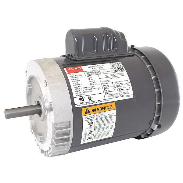 Capacitor-Start General Purpose Motor, 1/2 HP, 115/208-230V AC Voltage, 56C Frame