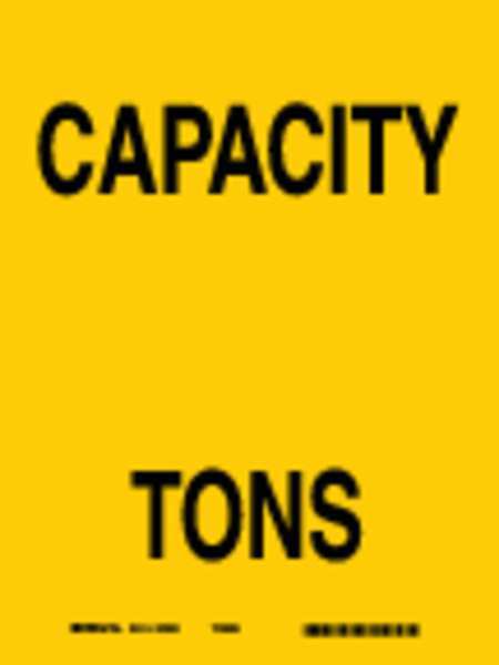 Capacity Sign, 10 in Height, 7 in Width, Polyester, Rectangle, English