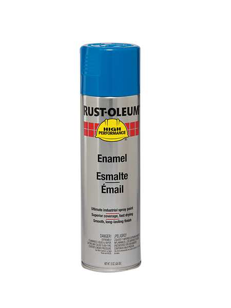 Rust Preventative Spray Paint, Safety Blue, Gloss, 15 oz