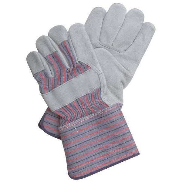 Leather Gloves, XL, Gray/Blue, PR