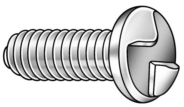 #10-32 x 1 in One-Way Round Tamper Resistant Screw, 18-8 Stainless Steel, Plain Finish, 50 PK