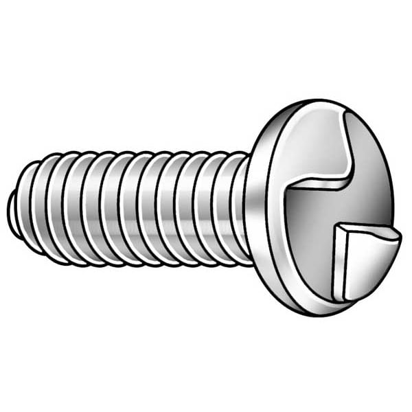 #10-32 x 1-1/2 in One-Way Round Tamper Resistant Screw, 18-8 Stainless Steel, Plain Finish, 25 PK