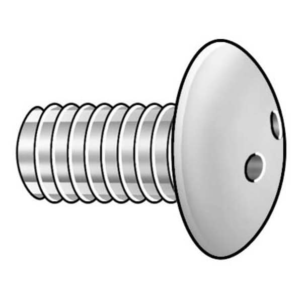 #10-32 x 3/4 in Spanner Truss Tamper Resistant Screw, 18-8 Stainless Steel, Plain Finish, 10 PK
