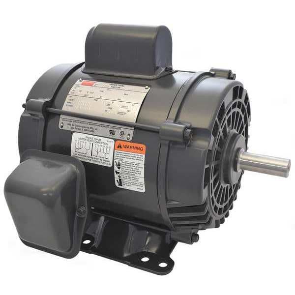 Capacitor-Start General Purpose Motor, 1 1/2 HP, 115/230V AC Voltage, 184 Frame, 1,750 Nameplate RPM