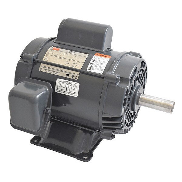 Capacitor-Start General Purpose Motor, 2 HP, 115/230V AC Voltage, 213 Frame, 1,740 Nameplate RPM