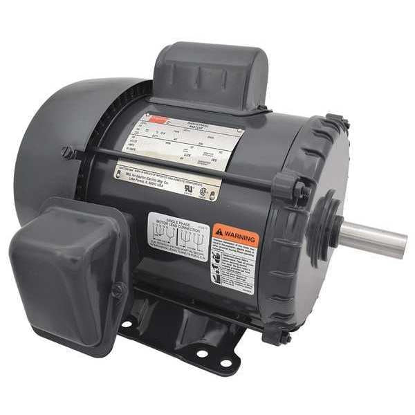 Capacitor-Start General Purpose Motor, 1 HP, 115/230V AC Voltage, 182 Frame, 1,740 Nameplate RPM