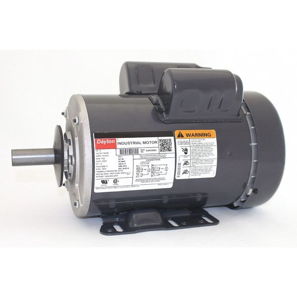 Capacitor-Start/Run General Purpose Motor, 2 HP, 115/208-230V AC Voltage, 56H Frame