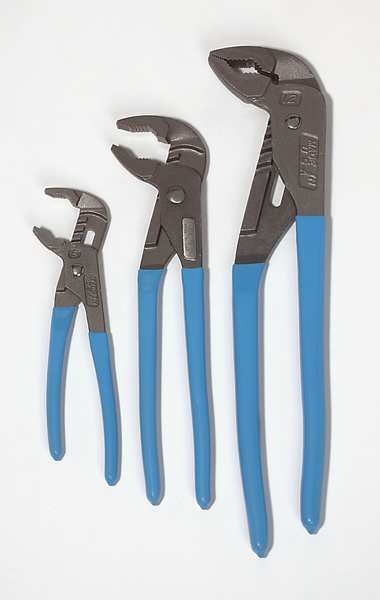 6 1/2 in Griplock V-Jaw Tongue and Groove Plier, Serrated